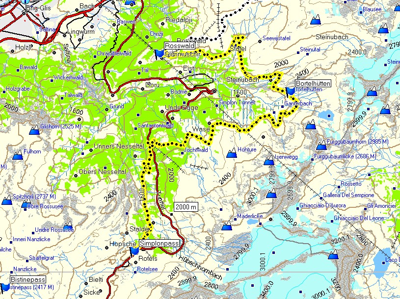 Saas Almagell bis Bosco Gurin, Walserweg 2009